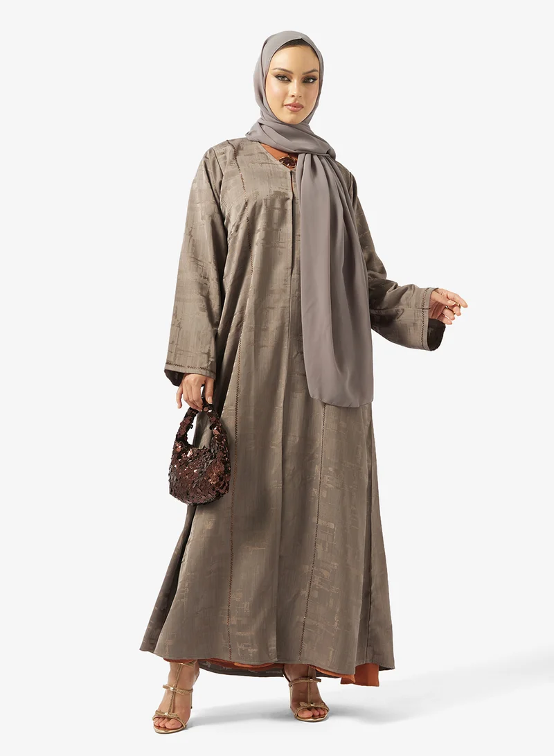 hayas closet  Embellished Abaya With Sheila for Women | Best Price UAE